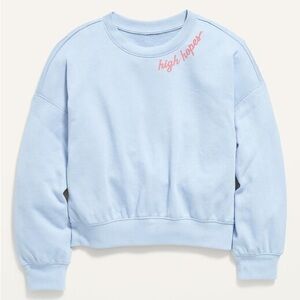 Old Navy Light Blue Kids Sweatshirt with 'High Hopes' Medium (8)